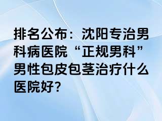 排名公布：沈阳专治男科病医院“正规男科”男性包皮包茎治疗什么医院好？